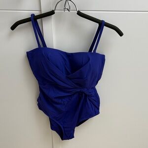 Stylish Women’s Blue One Piece Swimsuit